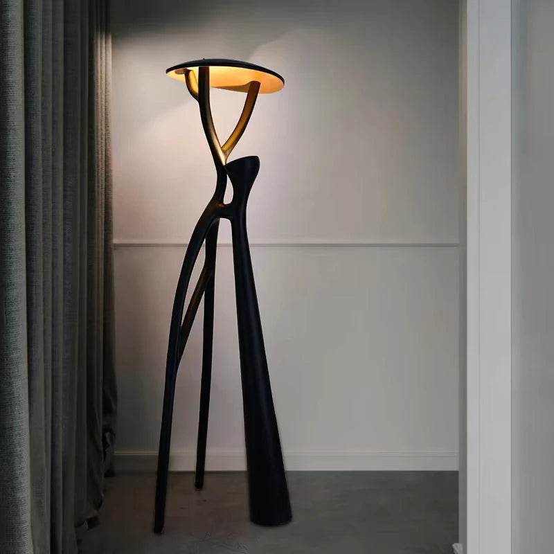 Nordic Tree Branch Floor Lamp Rustic Black LED Standing Light & Artistic Decor Sculpture - Le Joyau Store - LED,Luxury,Nordic,Resin,Sculpture - Warm Light / H200cm / US Plug