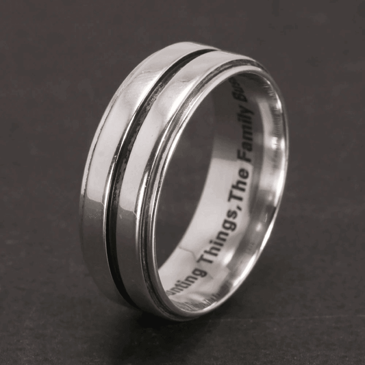 Supernatural Dean Winchester Family Business Engraved 925 Sterling Silver Ring with Optional Pentacle Gift Box - Le Joyau Store - Dean,ring,silver - Ring Only / 7