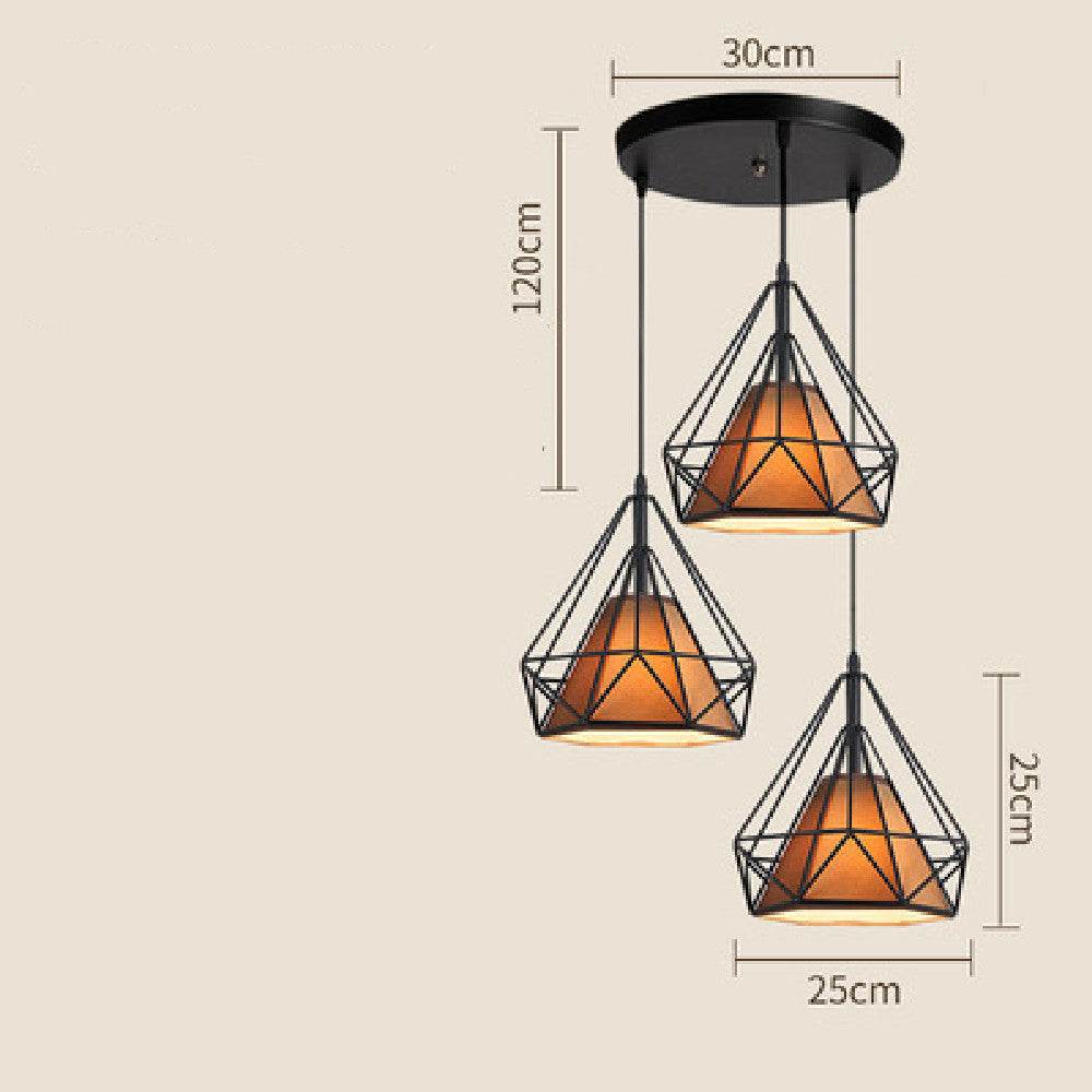 Elegant Wrought Iron Modern Cage Chandelier Ceiling Lamp - Le Joyau Store - coffee,elegant,fish,iron,white - White cover disc / 25CM combination / No bulb