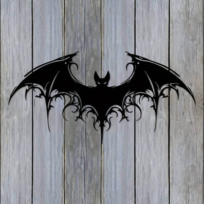 Majestic Iron Black Bat Gothic Victorian 2D Flat Wall Art Decor - Le Joyau Store - Gothic,Halloween,Iron Art,Spooky,Victorian - 
