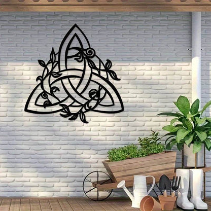 Celtic Knot Floral Black Iron Hanging Wall Art Decor - Le Joyau Store - Celtic,Decor,Iron,Metal - 