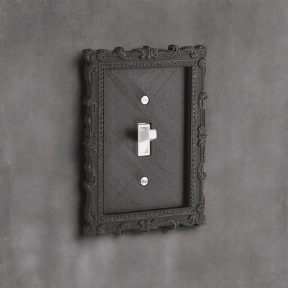 Victorian Gothic Black Matte Ornate Light Switch Decorative Plate Cover - Le Joyau Store - Black,Classic,Decor,Retro,Switch - 1