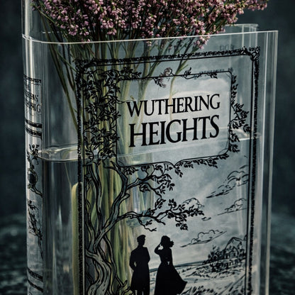 Emily Bronte's Wuthering Heights Book Cover Flower Vase