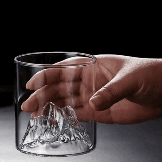 Nature-Inspired 3D Mountain Landscape Whiskey Glasses Barware (4 Pack) - Le Joyau Store - 3D cup,geometric,multipurpose,whiskey - 