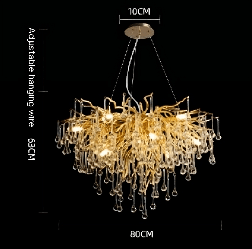 Fantasy Water Drop Tree Branches Crystal Chandelier Lighting - Le Joyau Store - Adjustable,Crystal,Elegant,LED,Modern - 40C / No light source