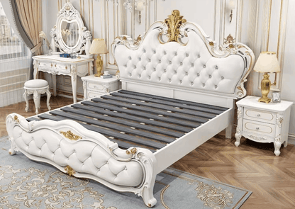 Luxury Vintage European King Size Castle Royal Bed - Le Joyau Store - European,King Size,Luxury - Box Frame Structure / 1.8m Bed with No Mattress